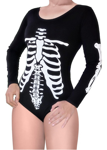 Disfraz De Calavera Dama Body De Esqueleto Body