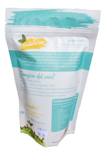 Imagen 6 de 6 de 4 Pack Hojuelas De Coco Sin Azúcar 480g · Coco Chips Vegano