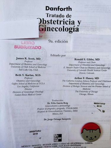 Libro Tratado De Obstetricia Y Ginecología De Danforth 154v1