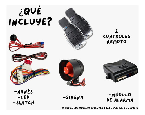 Alarma De Seguridad Universal Auto Camioneta 2 Controles Hf