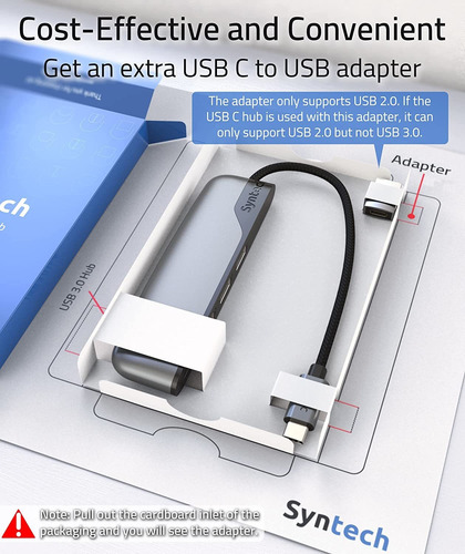 Hub Usb-c A Usb 3.0 Thunderbolt 3 Con Adaptador Usb