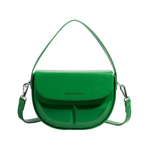 Mini Bags Carteras De Mujer Cuero Pu Rigida Cartera De Lujo Acabado De Los Herrajes Plateados Color Verde Correa De Hombro Verde Diseño De La Tela Liso