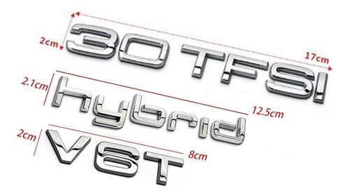 Adhesivo Metálico Coche V6t V8t Para Audi A3 A4 A5