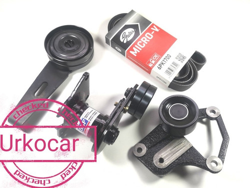 Imagen 3 de 5 de Correa Poly V / Kit Tres Tensores Peugeot 405 Diésel Xud9