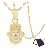 Comprar Dije Mano De Fatima Medalla Con Cadena Oro 10k Italy Mujer Cadena Grano De Cafe 45cm Oro 10k Gargantilla 10k Protección Amuleto Buena Suerte Dije De La Suerte Protección Ojo Turco Regalo Joyería Fina