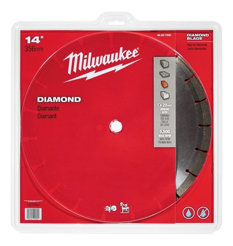 Disco Diamantado Segmentado 14 Milwaukee Hormigon 49-93-7040