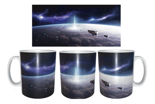 Taza Espacio Estrellas Taza De Galaxia. Taza Para Café M7 Blanco