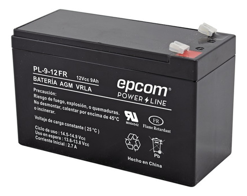 Epcom Ups PL-9-12FR De Respaldo 12 9/a Reemplazo Recargable Para Ups