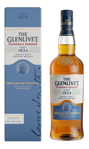Imagen 1 de 1 de Whisky The Glenlivet Founder´s Reserve X 700 Ml + Estuche