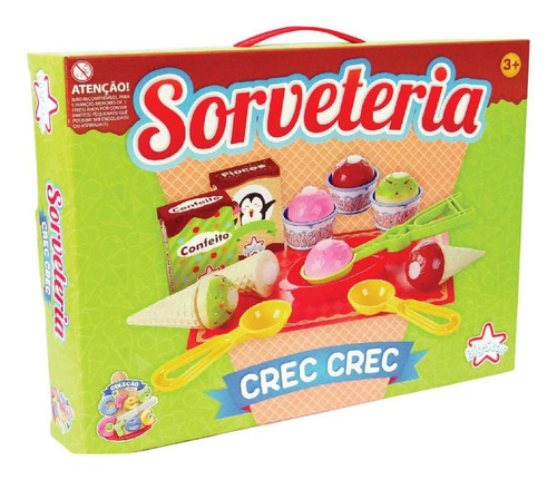 Kit Crec Crec Sorveteria 20 Itens Velcro Big Star 344