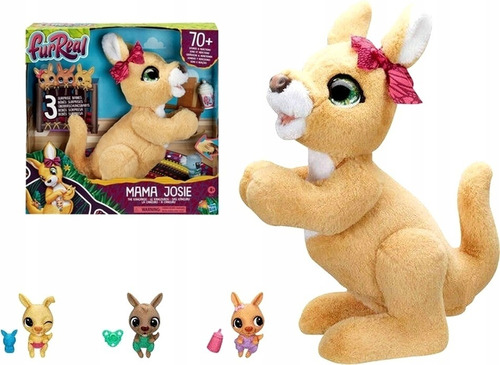 Furreal Friends Canguro Mama Josie + 3 Bebes Mascota Hasbro