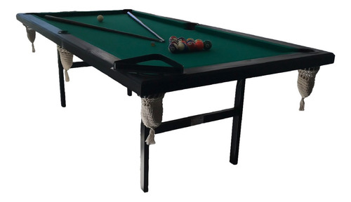 Mesa Pool Multifuncional Pingpong Y Mesa Comedor Con Acces Paño Verde Oscuro