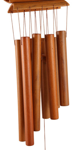 2 Campanillas De Viento De Bambú Hechas A Mano Con Forma De