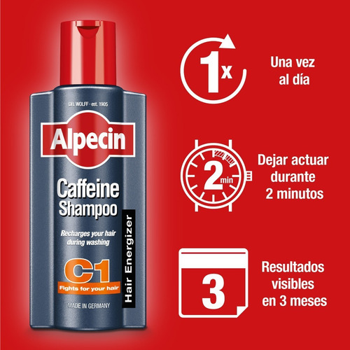 Alpecin Pack X2 Shampoo Anticaída C1 250ml+ Loción Cafeína