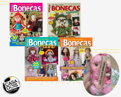 Kit Revistas De Artesanato De Bonecas Com Brinde!