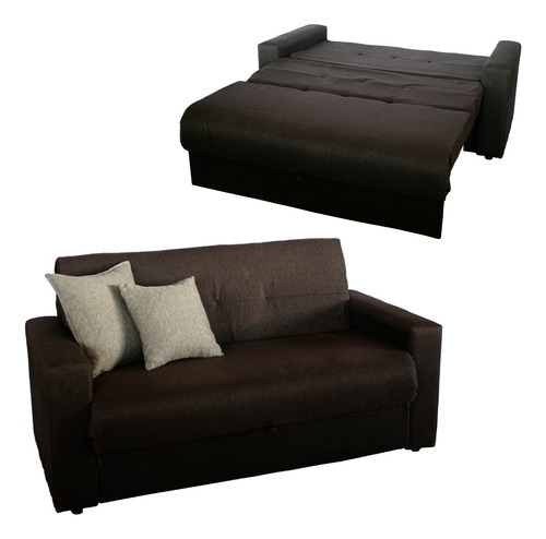 Sofa Cama 3 Cuerpos Chenille Ideal Mascotas + Almohadones X2