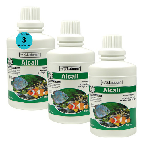 Kit Alcon Labcon Alcalizante Alcali 100ml - Com 3 Unidades