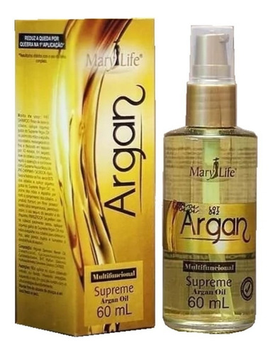 24 Óleo De Argan Supreme Reparador Pontas 60ml Mary Life