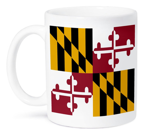 Taza De Cerámica Con Bandera Del Estado De Maryland 325 Ml
