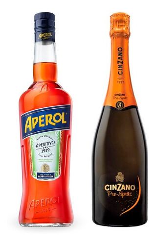 1 Aperol + 1 Champagne Prosseco Spritz Importado De Italia