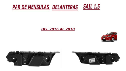 Mensulas Guia Parachoque Delantera Chevrolet Sail 1.5 16/19 