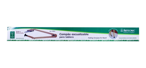 Imagen 1 de 2 de Compas Escualizable En Madera Para Tablero Ref 3201 Artecma