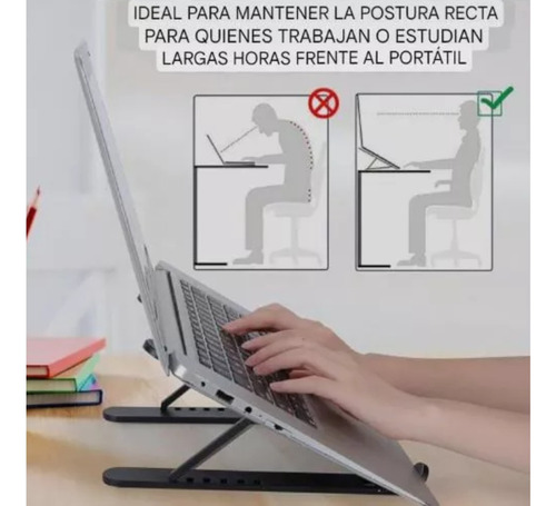 Soporte Ergonomico Plegable Para Notebook Aluminio Segun Stock