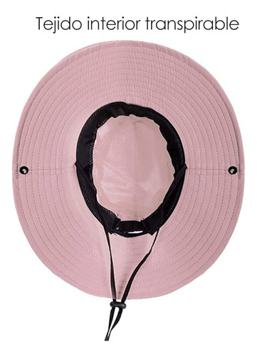 Practico Sombrero Para Sol Mujer Uv Color Rosa Plegable