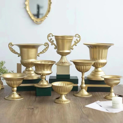 Jarrón Hierro Forjado Estilo Retro Arreglo Flores Jarrones