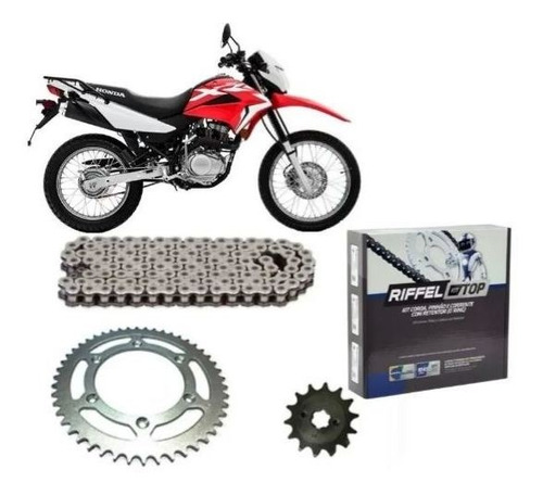 Kit Transmision Completo Honda Xr 150 49/17 Riffel Mav