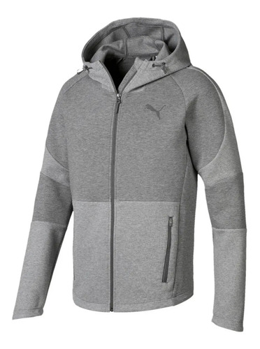 Campera Puma Evostripe Move Hoodie Gri De Hombre | MercadoLibre