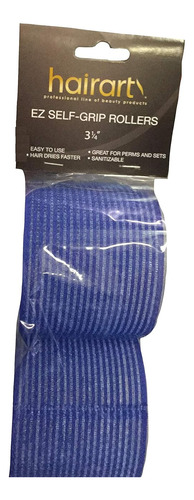 Hairart E-z Velcro Rodillos 3   1/8  Super Jumbo   Azul 