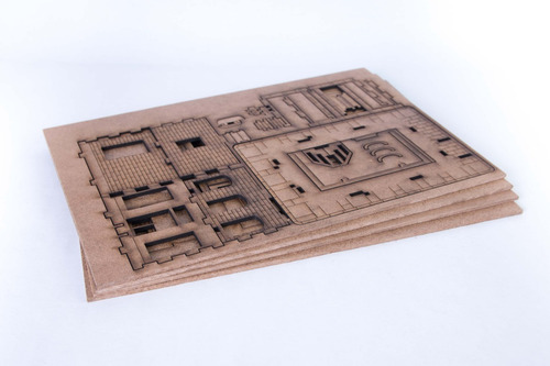 Diorama Cabana Rural Americana - Escala 1/64 Kit Mdf