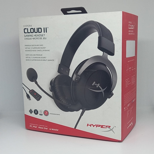 Audífonos Gamer Hyperx Cloud Ii Gun Metal Con Luz (openbox)