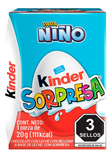 7 Pack Chocolate Con Leche Sorpresa Kinder Niño 20