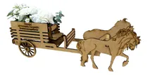 Comprar Carreta Con Caballos Vaquera Madera Centros Mesa 10pz Rb80
