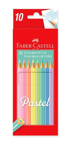 Lápices De Colores Faber Castell Pastel Largos X10 Ecológic