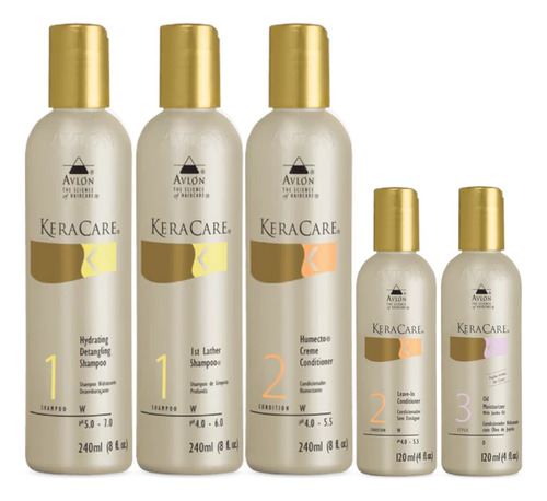 Kit Keracare Sh Hidratante+sh Limpeza+cond+leave In+óleo