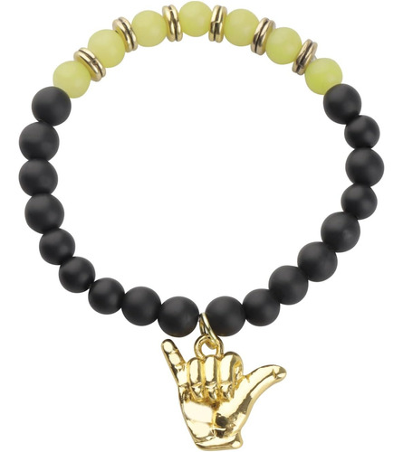 Pulsera Con Signo De Mano Cenwa Pulsera De Oro Viejo Y Negro