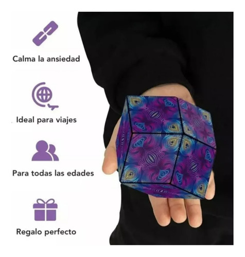 Cubo Mágico Antiestrés 72 Formas Figuras Diferente Magnético Multicolor