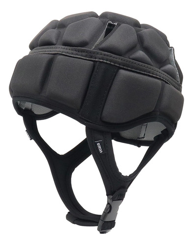 Casco De Rugby Protector De Cabeza Acolchado De Eva Negro L