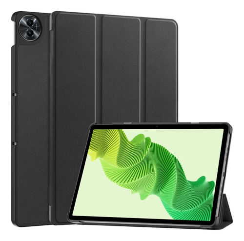 Funda De Piel Negra For Realme Pad 2