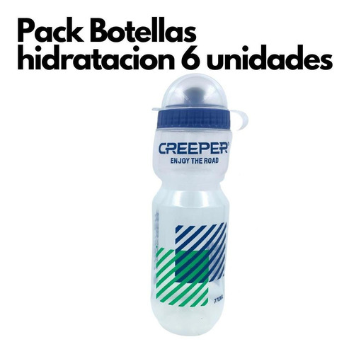 Botella Hidratacion Pack 6 Unidades Con Portacaramagiola 