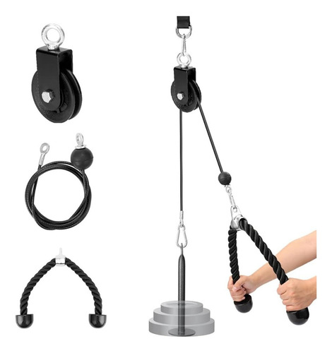 Mancuernas Y Polea De Gimnasio En Casa Cable Ajustable 2m