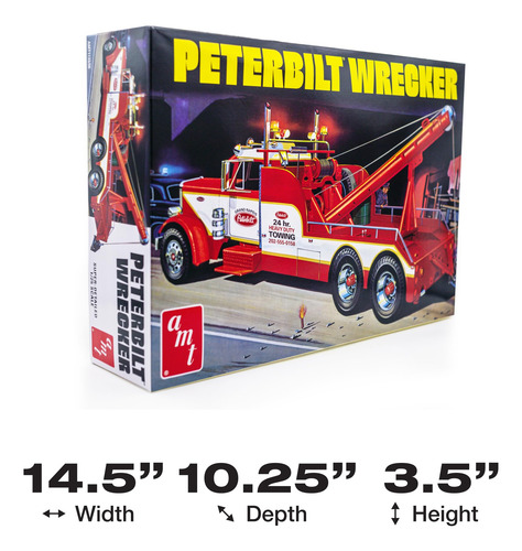 Camión De Remolque Amt Peterbilt 359 Escala 1/25 Negro