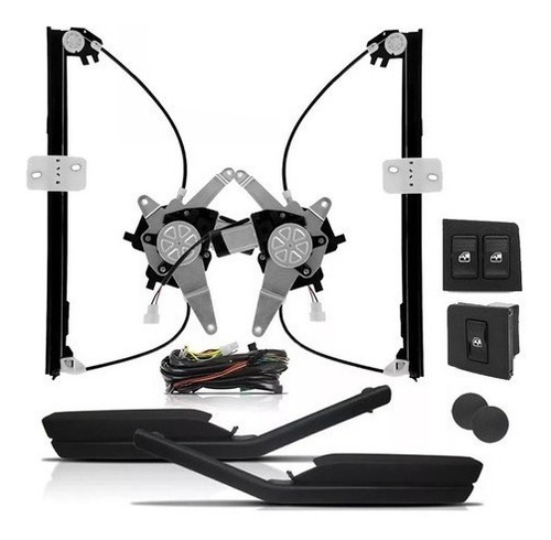 Imagem 2 de 5 de Kit Vidro Elétrico Tragial Fiat Uno Fiorino 85/05 Dianteiro