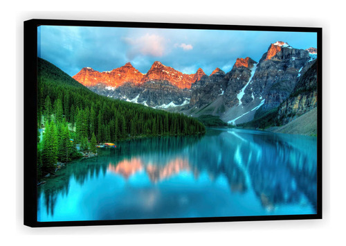 Quadro Decorativo Canvas Filete Montanhas Horizonte Paisagem