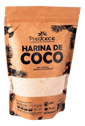 Harina De Coco 100% Natural Sin Gluten 5 - Kg a $33