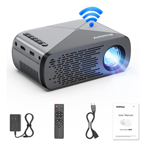 Mini Proyector Con Wifi, Compatible Con 1080p Full Hd, Proye