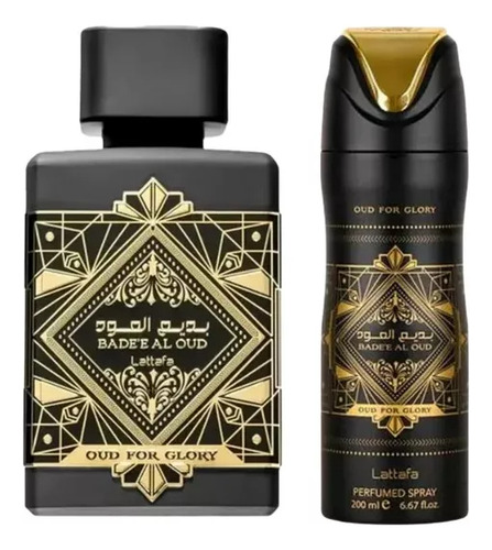 Lattafa Badee Al Oud For Glory Edp 100ml Set + Perfumed Spra